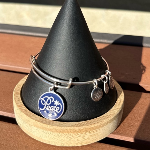 Alex and Ani Peace Charm Expandable Bracelet - Picture 2 of 6